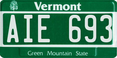 VT license plate AIE693