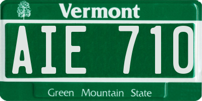 VT license plate AIE710