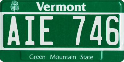 VT license plate AIE746