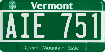 VT license plate AIE751