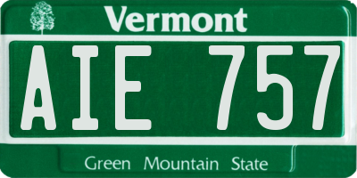 VT license plate AIE757