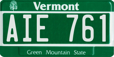 VT license plate AIE761