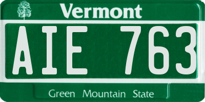 VT license plate AIE763