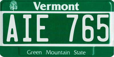 VT license plate AIE765