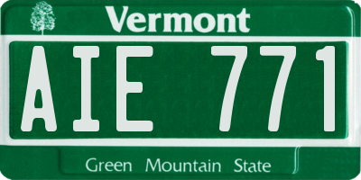 VT license plate AIE771