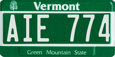 VT license plate AIE774