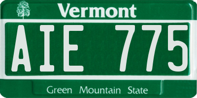 VT license plate AIE775