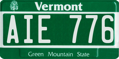 VT license plate AIE776