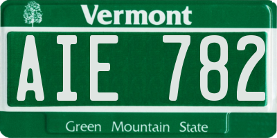 VT license plate AIE782