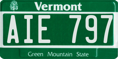 VT license plate AIE797