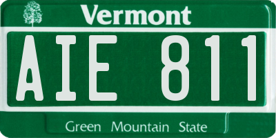 VT license plate AIE811