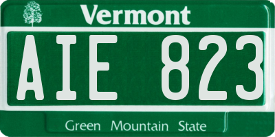 VT license plate AIE823