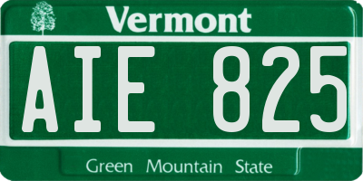 VT license plate AIE825