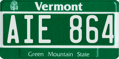 VT license plate AIE864