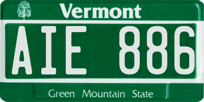 VT license plate AIE886