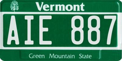 VT license plate AIE887