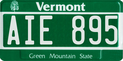 VT license plate AIE895