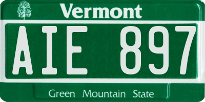 VT license plate AIE897