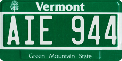 VT license plate AIE944