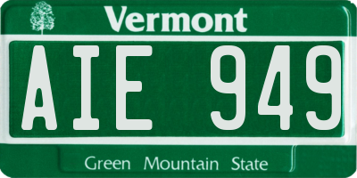 VT license plate AIE949