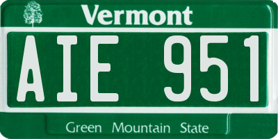 VT license plate AIE951