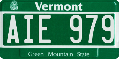 VT license plate AIE979