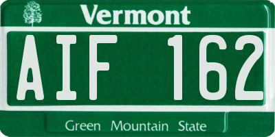 VT license plate AIF162