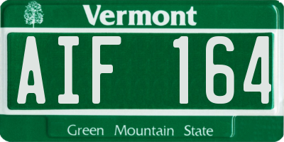 VT license plate AIF164