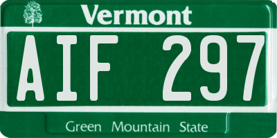 VT license plate AIF297