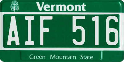 VT license plate AIF516