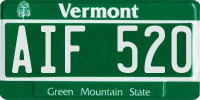 VT license plate AIF520