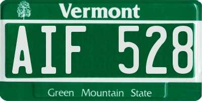VT license plate AIF528