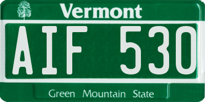 VT license plate AIF530