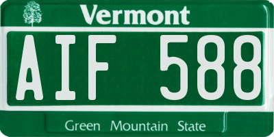 VT license plate AIF588