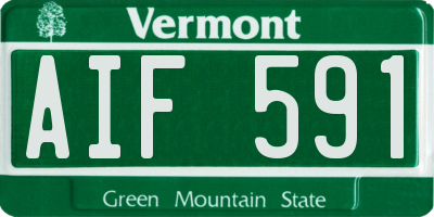 VT license plate AIF591