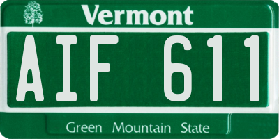VT license plate AIF611
