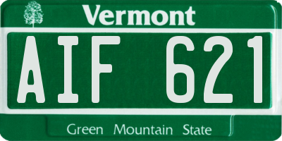 VT license plate AIF621