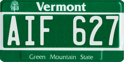 VT license plate AIF627