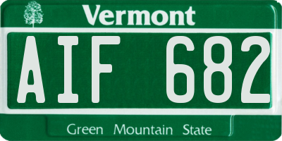 VT license plate AIF682