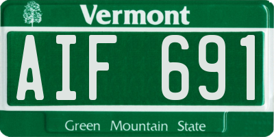 VT license plate AIF691