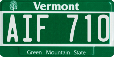 VT license plate AIF710