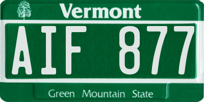 VT license plate AIF877