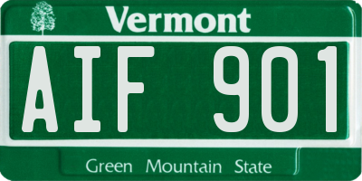 VT license plate AIF901