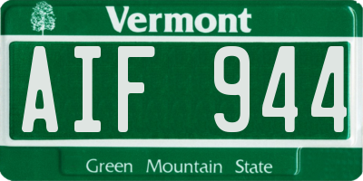 VT license plate AIF944