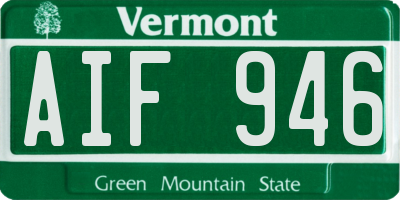 VT license plate AIF946