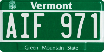 VT license plate AIF971