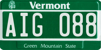 VT license plate AIG088
