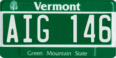 VT license plate AIG146
