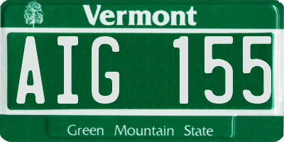 VT license plate AIG155
