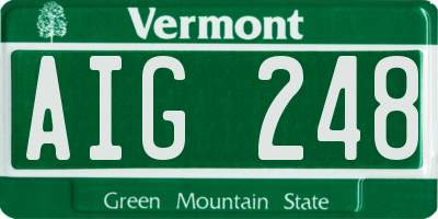 VT license plate AIG248